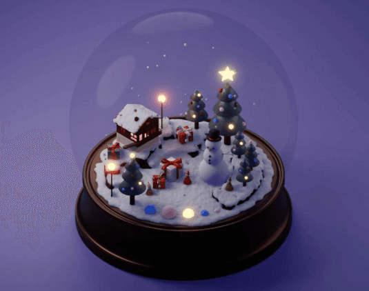 snowglobe animation